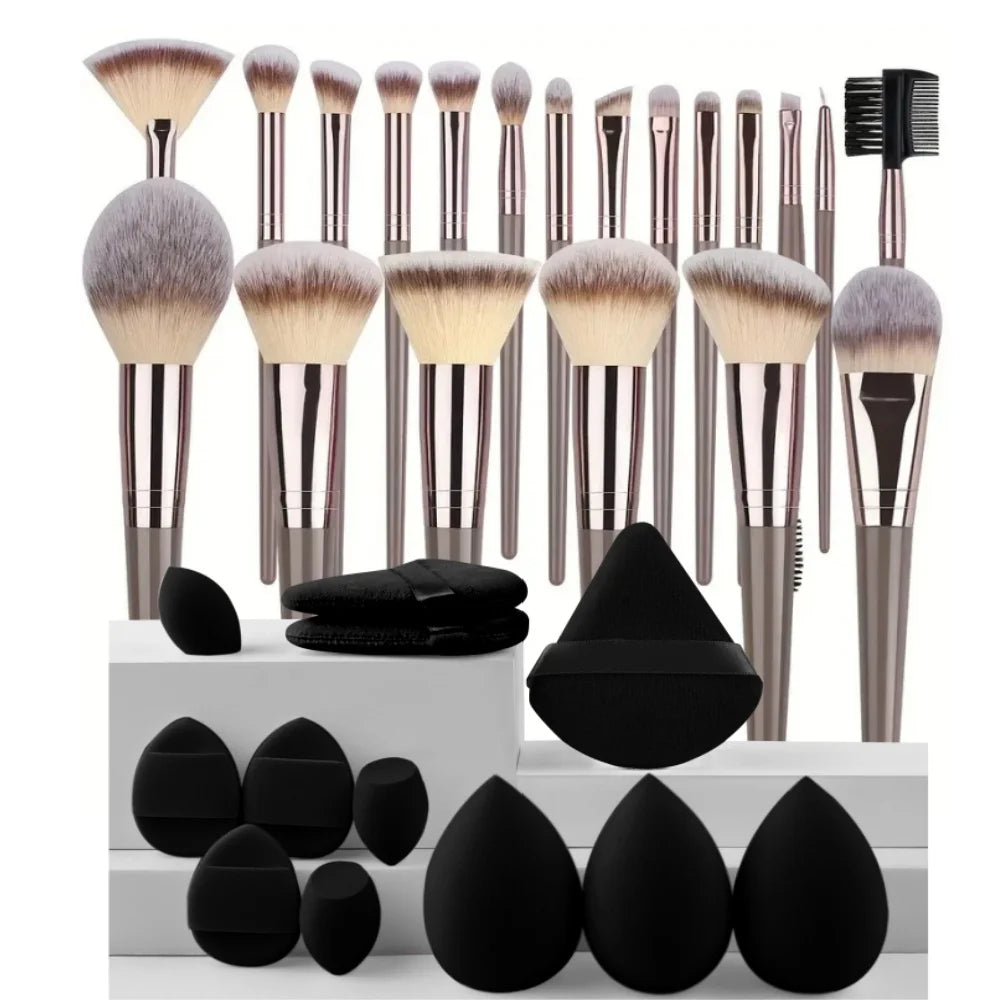 Professional 3 to 20 Piece Makeup Brushes Set - Soft Fluffy Foundation Eyeshadow Concealer Blending Set