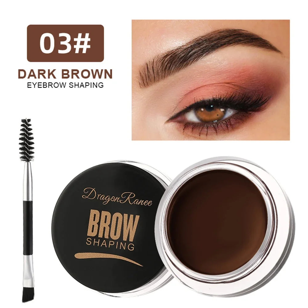 Matte Brown Black Wild Eyebrow Cream - 3D Natural Tint Gel Wax Waterproof Lasting