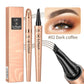 Eyebrow Pencil Liquid Waterproof - 4 Tip Microblade Pen Long-Lasting Natural
