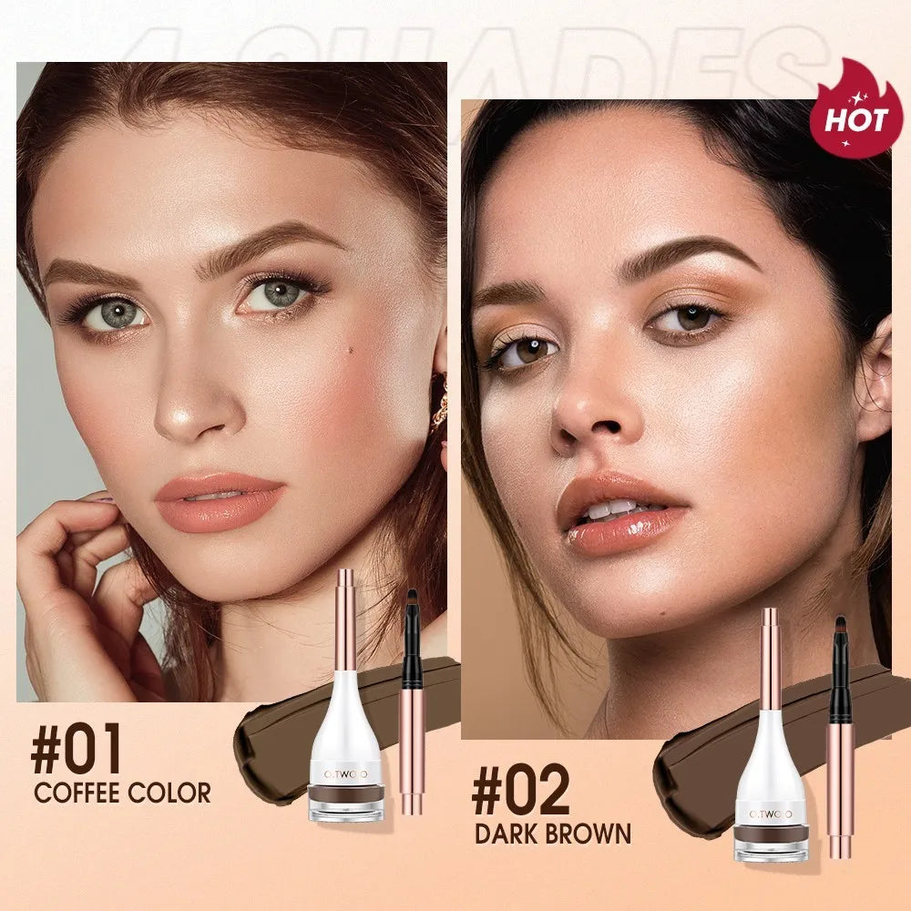Wholesale O.TWO.O Eyebrow Pomade - Brow Mascara Natural Waterproof Long Lasting with Brush