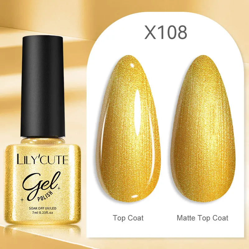 LILYCUTE 7ML Thermal Gel Nail Polish - Ultra-Thin Temperature Color Changing UV Gel