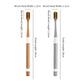 Bamboo Charcoal Toothbrush Set - 2 Piece Ultra-Fine Soft Bristle for Adults