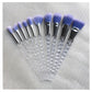 Unicorn Makeup Brushes Set - 10 Piece Glitter Foundation Powder Cosmetic Brush Set