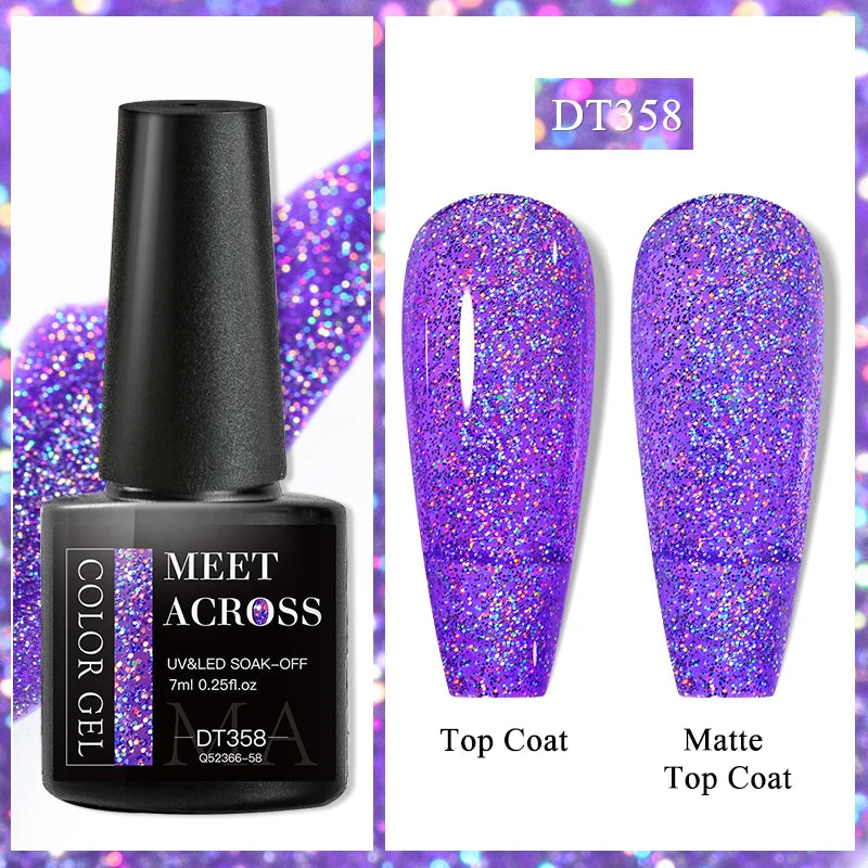 MEET ACROSS 7ml Wine Red Gel Nail Polish - Long-Lasting French Style Gel Varnish