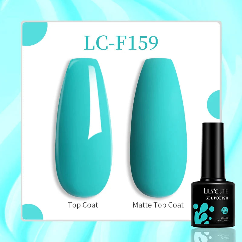 LILYCUTE 7ML Jelly Amber Gel Nail Polish - Semi Permanent UV Gel with Leopard Pattern Effect