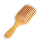 Bamboo Hair Brush with Air Cushion - Anti-Static Scalp Massage Comb to Reduce Hair Loss