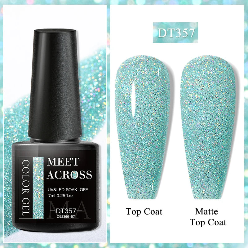 MEET ACROSS 7ml Wine Red Gel Nail Polish - Long-Lasting French Style Gel Varnish