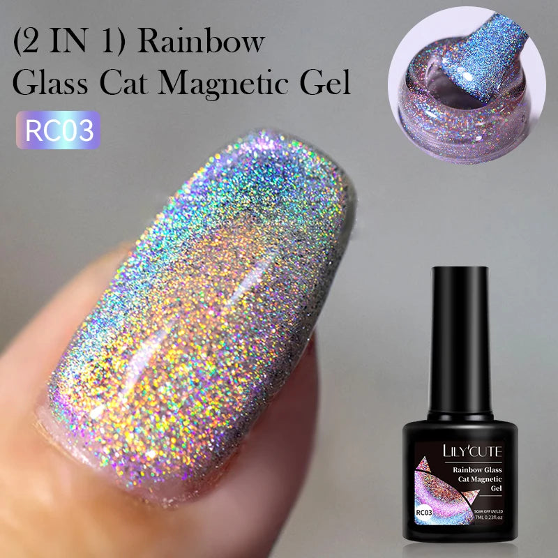 LILYCUTE 5ML Reflective Glitter Liner Gel - Champagne Sparkling Lines Painting Gel