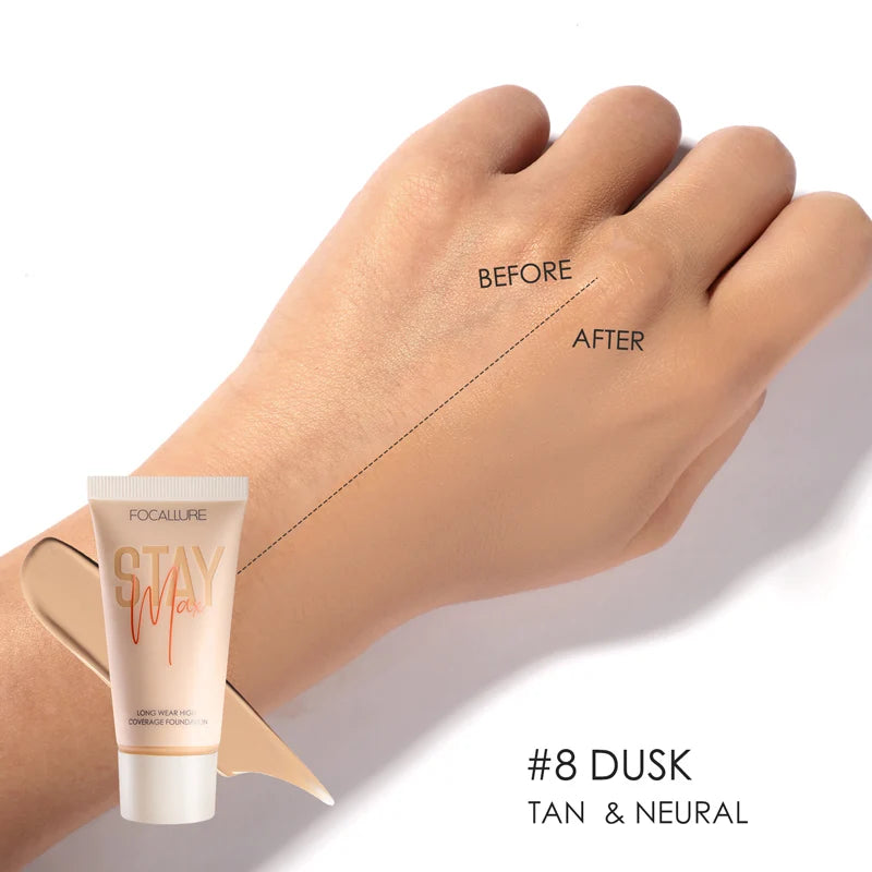 Wholesale FOCALLURE Waterproof Liquid Foundation - Full Coverage Oil-Control Long-Lasting