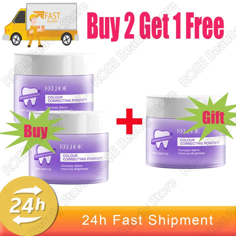 5 Day Teeth Whitening Powder - Remove Plaque Stains and Freshen Breath with Herbal Formula