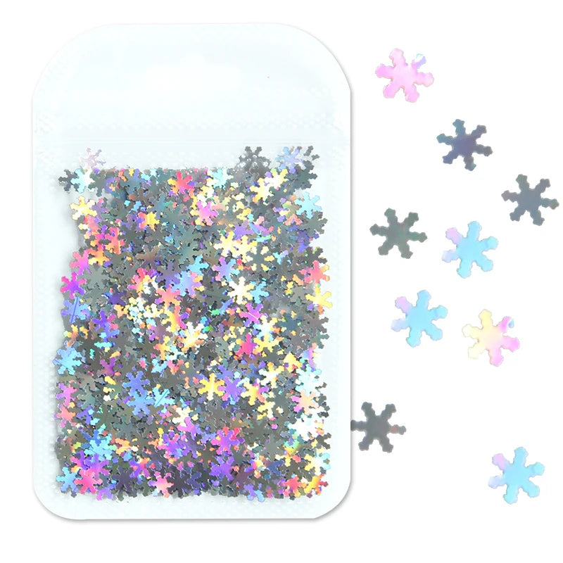 Holographic Nail Art Glitter - 2g Laser Star & Butterfly Sequins Flakes