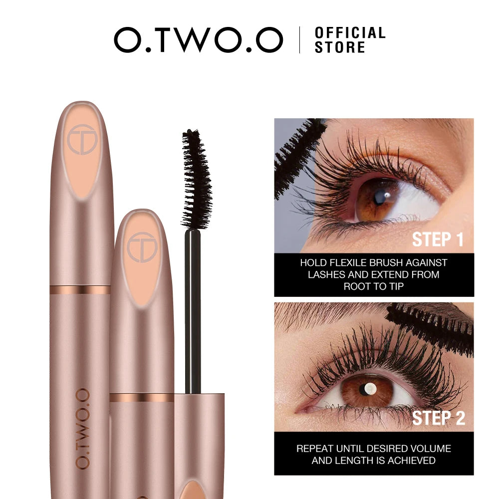 O.TWO.O 3D Silk Fiber Mascara - Lengthening Waterproof Long Lasting Curling Thick