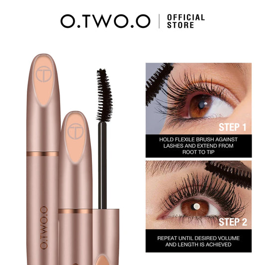 O.TWO.O 3D Silk Fiber Mascara - Lengthening Waterproof Long Lasting Curling Thick