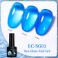 LILYCUTE 7ML Jelly Amber Gel Nail Polish - Semi Permanent UV Gel with Leopard Pattern Effect