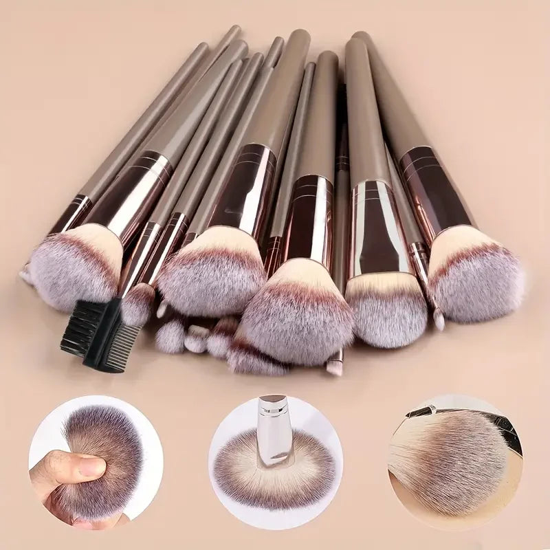 Professional 3 to 20 Piece Makeup Brushes Set - Soft Fluffy Foundation Eyeshadow Concealer Blending Set
