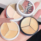 3 Colors Contour Concealer Palette - Full Coverage with Brush for Acne Spots Dark Circles