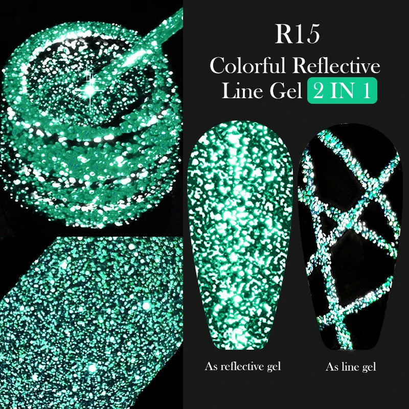 LILYCUTE 5ML Metallic Painting Liner Gel - Super Bright Gold Silver Mirror Drawing Gel