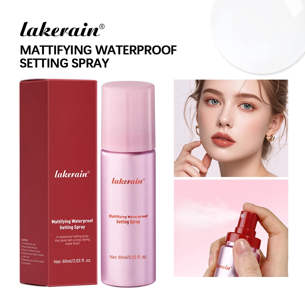 Mattifying Waterproof Setting Spray - Oil Control Non-Sticky Makeup Fixer for All Skin