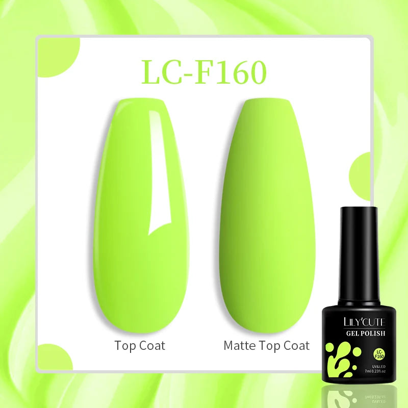 LILYCUTE 7ML Jelly Amber Gel Nail Polish - Semi Permanent UV Gel with Leopard Pattern Effect