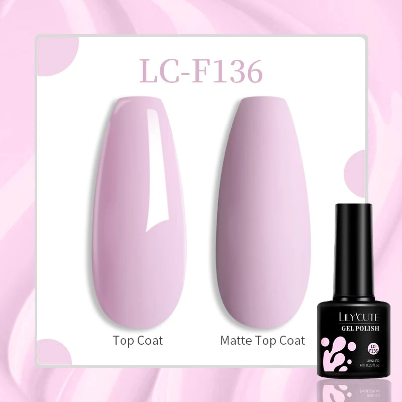 LILYCUTE 7ML Jelly Amber Gel Nail Polish - Semi Permanent UV Gel with Leopard Pattern Effect