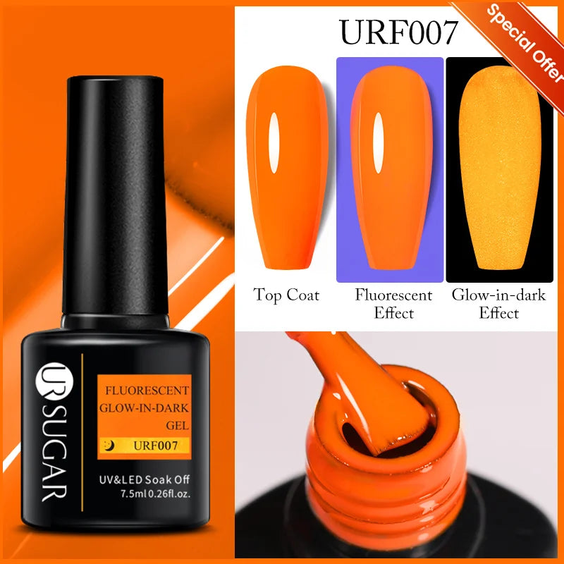 UR SUGAR 7.5ml Reflective Glitter Gel - Pink Sequins Nail Polish Semi-Permanent