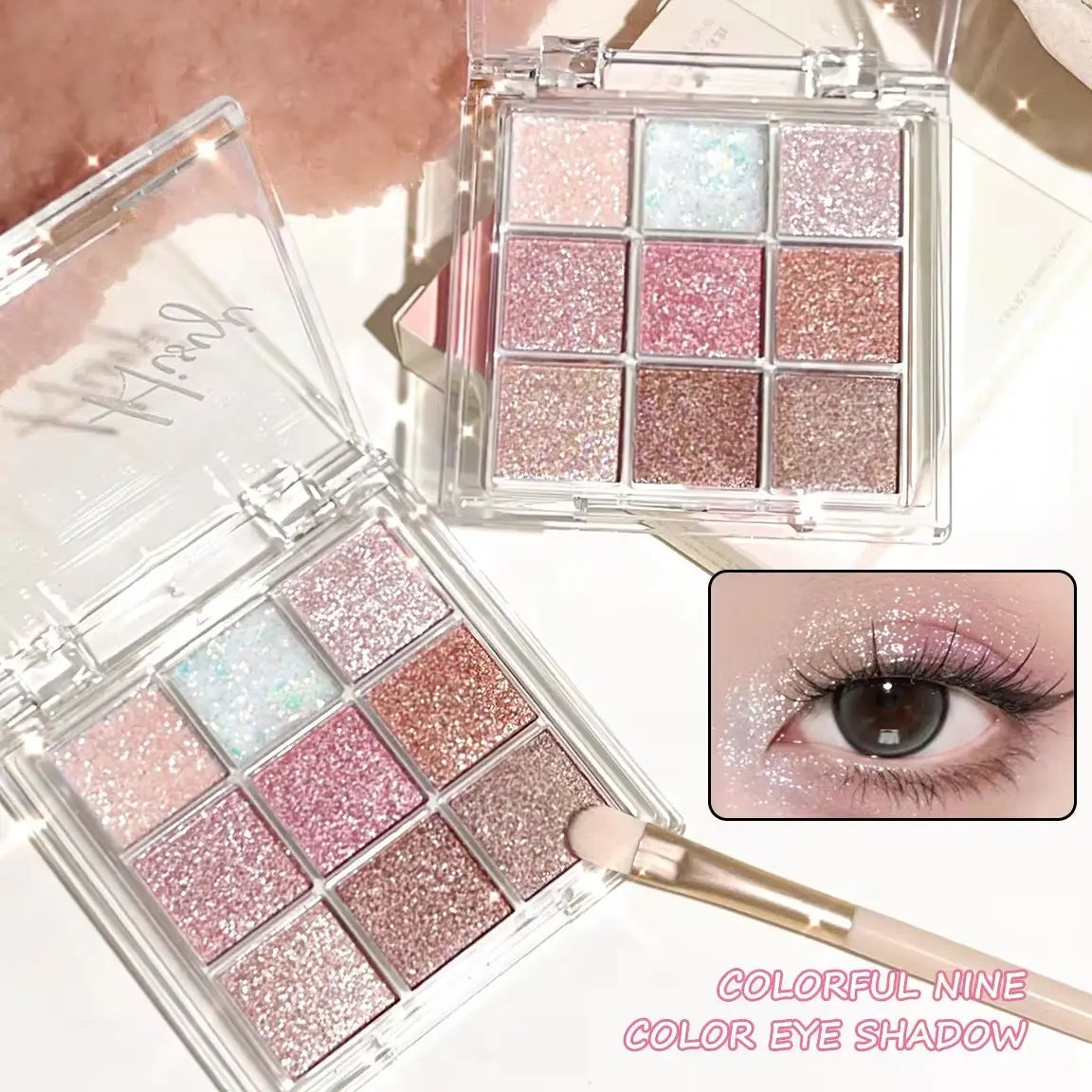 Pearlescent Fine Glitter Highlighter - Dazzling Smart Eyeshadow Palette Long-Lasting