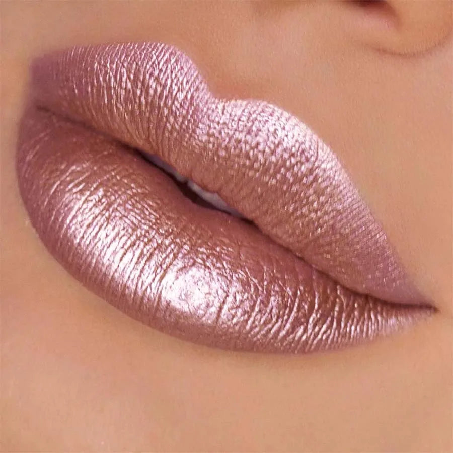 Metallic Lipstick - Long-Lasting Glitter Lip Glaze Waterproof Moisturizing Shimmer