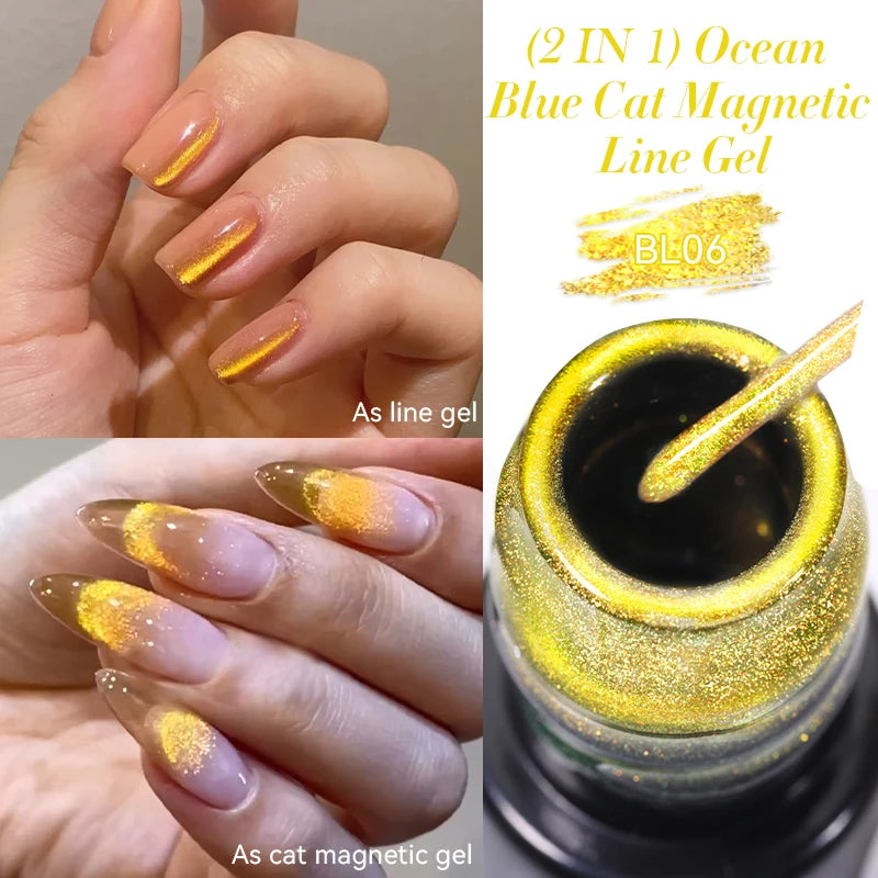 LILYCUTE 5ML Reflective Glitter Liner Gel - Champagne Sparkling Lines Painting Gel