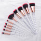 Unicorn Makeup Brushes Set - 10 Piece Glitter Foundation Powder Cosmetic Brush Set