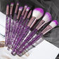 10 Piece Makeup Brush Set - Professional Nylon Cosmetic Brush Collection