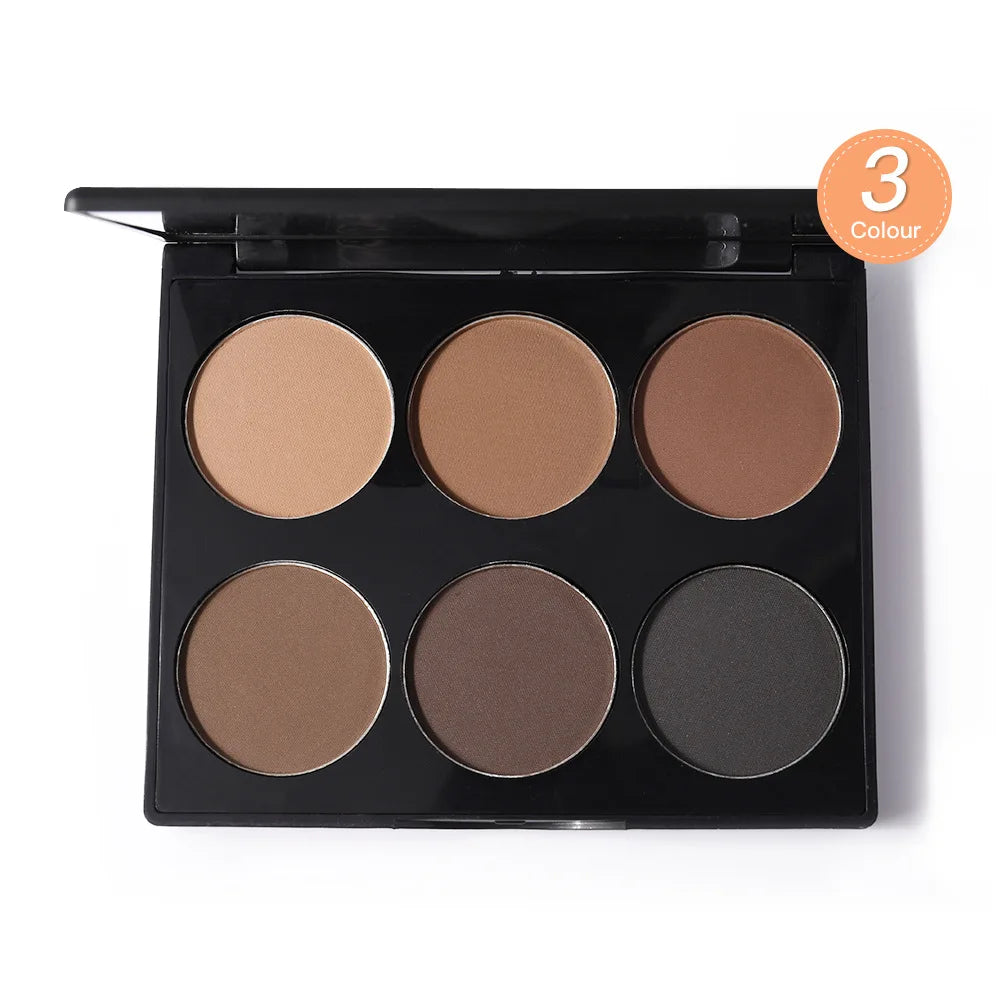 6 Colors Highlighter Contour Palette - 3D Bronzer Matte Professional Face Makeup