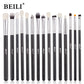 BEILI Black Makeup Brush Set - 30 Piece Professional Natural Goat Fiber Hair Set