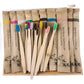 Natural Bamboo Toothbrush Set - 10 Piece Soft Charcoal Bristle for Teeth Whitening
