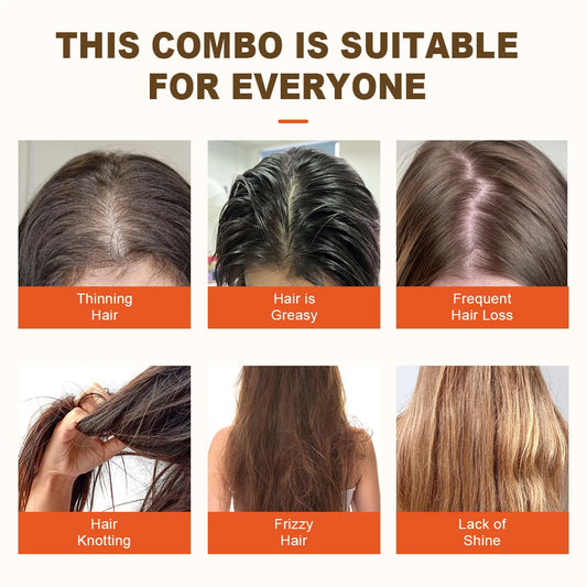 PURC Hair Growth System - Shampoo, Conditioner & Oil Set for Hair Loss Treatment