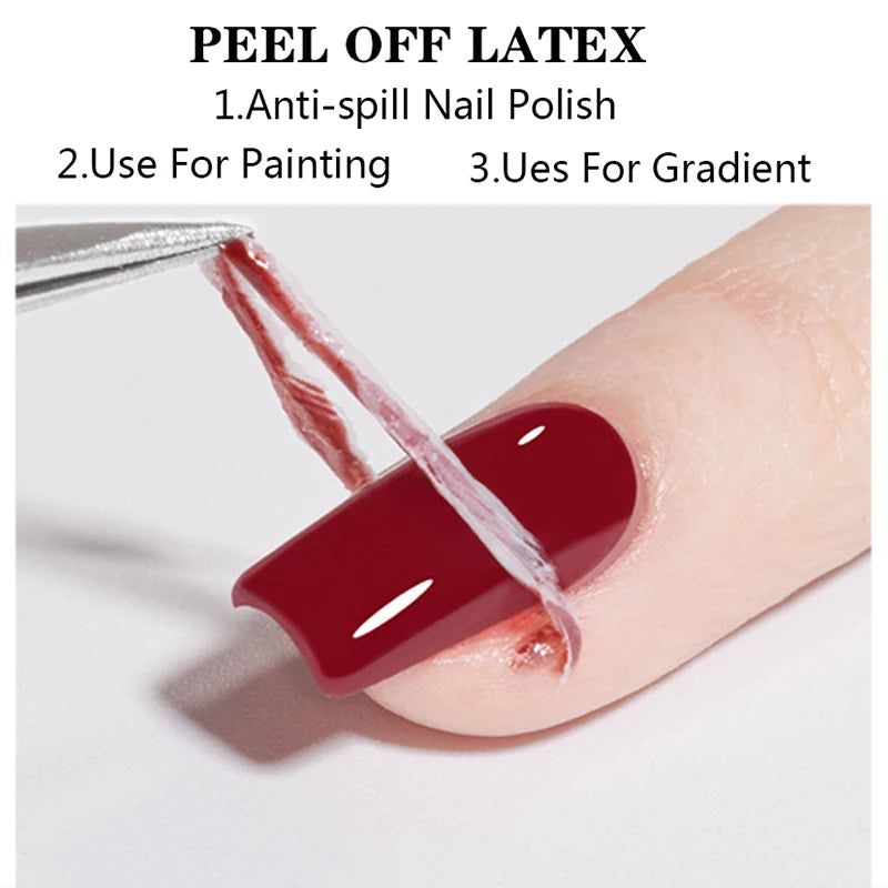 LILYCUTE Nail Art Peel Off Latex Liquid Tape - Anti-Overflow Protection Glue 5ml or 7ml