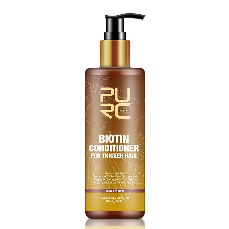 PURC Biotin Hair Growth Shampoo - Anti Hair Loss Treatment with Argan Oil & Keratin (300ml)