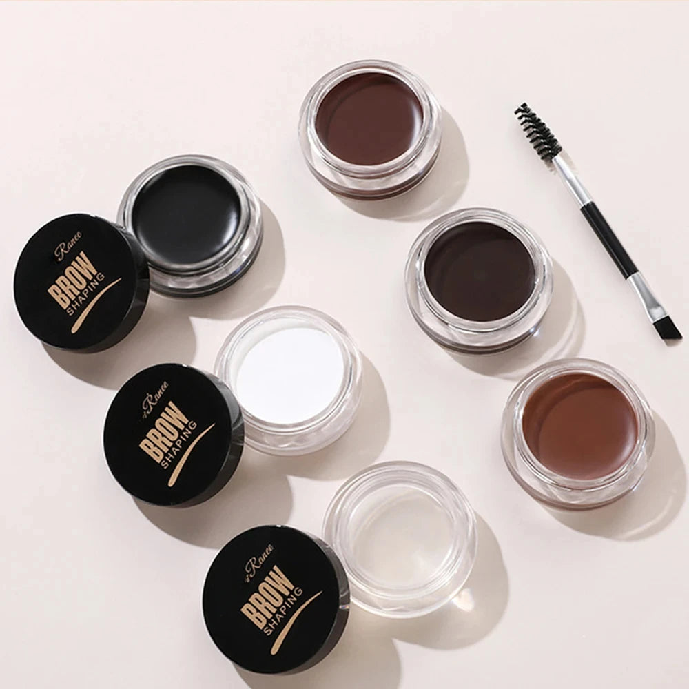 Matte Brown Black Wild Eyebrow Cream - 3D Natural Tint Gel Wax Waterproof Lasting