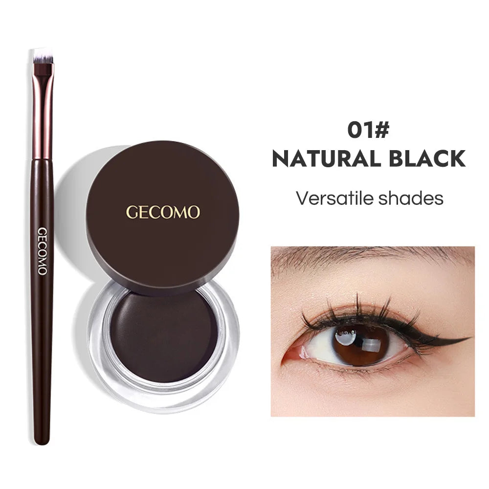 GECOMO Long Wear Matte Eyeliner Gel Cream - Quick Drying Waterproof Eyeliner