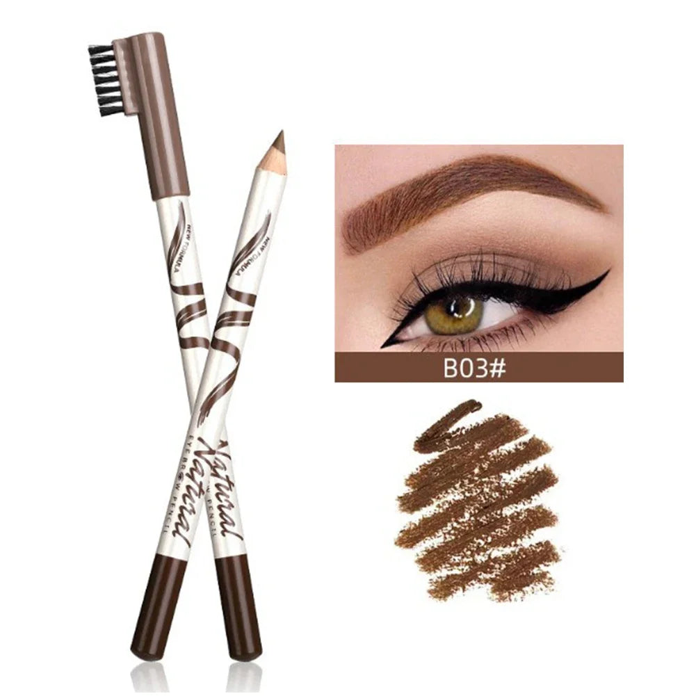 Eyebrow Pencil Waterproof - Eye Brow Eyeliner Pen Long-Lasting Brown