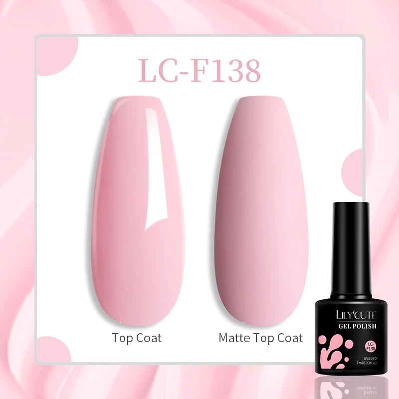 LILYCUTE 7ML Jelly Amber Gel Nail Polish - Semi Permanent UV Gel with Leopard Pattern Effect