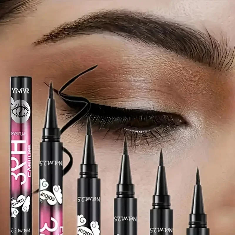 Waterproof Black Eyeliner Pencils Set - Long-Lasting Smudge-Proof Eye Makeup