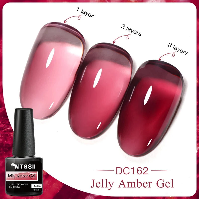 Mtssii Dried Flower Gel Nail Polish - Natural Flower Fairy Series 5ml Semi Permanent