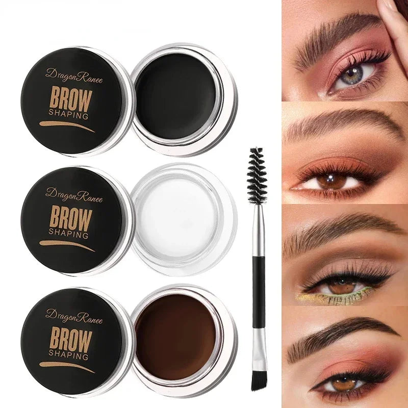 Matte Eyeliner Eyebrow Cream Gel - Waterproof Long Lasting Contouring Brown Black