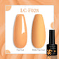 LILYCUTE 7ML Jelly Amber Gel Nail Polish - Semi Permanent UV Gel with Leopard Pattern Effect