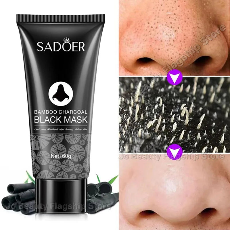 Bamboo Charcoal Blackhead Remover Mask - Pore Minimizing Peel-Off Treatment