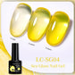 LILYCUTE 7ML Jelly Amber Gel Nail Polish - Semi Permanent UV Gel with Leopard Pattern Effect