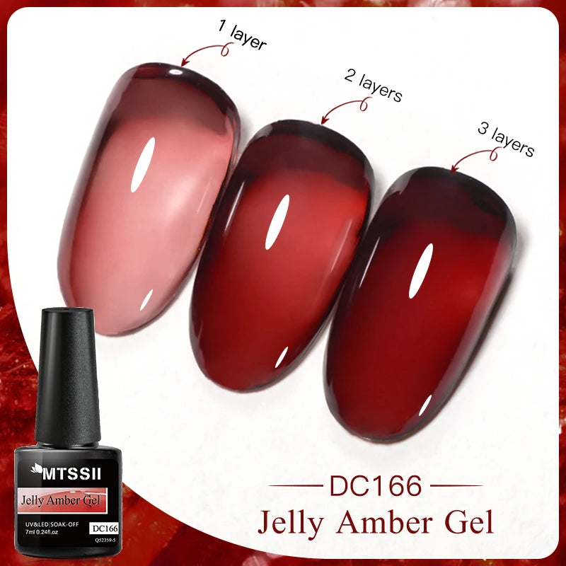 Mtssii Dried Flower Gel Nail Polish - Natural Flower Fairy Series 5ml Semi Permanent