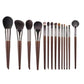 Natural Goat Hair Makeup Brush Set - 14 Piece Professional Collection with Case