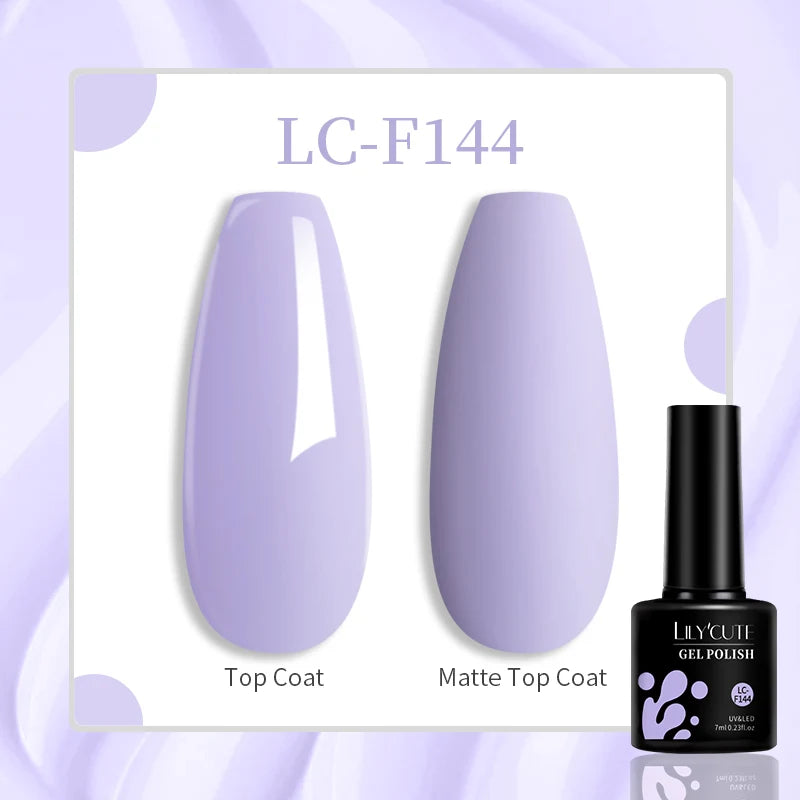 LILYCUTE 7ML Jelly Amber Gel Nail Polish - Semi Permanent UV Gel with Leopard Pattern Effect