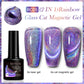 LILYCUTE 7ml 9D Cat Magnetic Gel Nail Polish - Iridescent Semi Permanent UV LED Gel Varnish